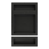 Redi Niche 16 in. x 26 in. Triple Shower Niche Set in Black - Super Arbor