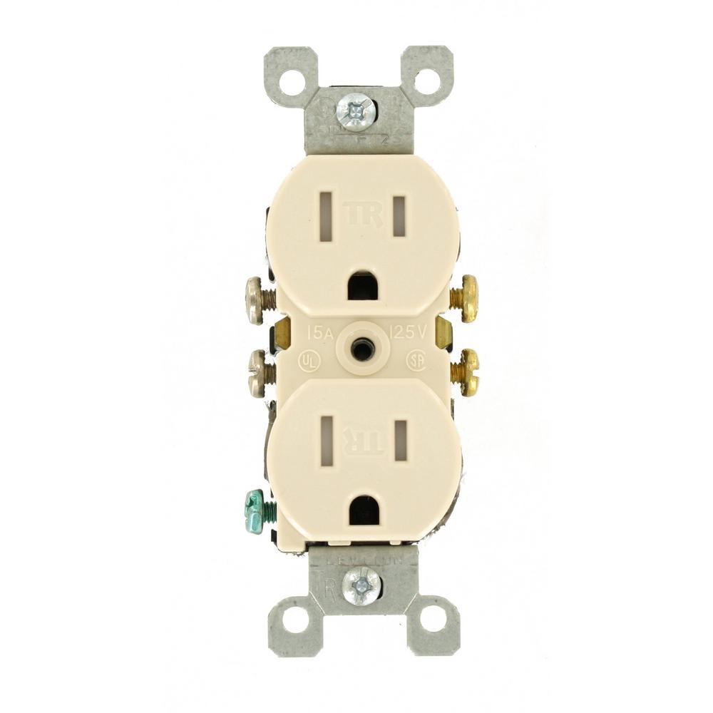 15 Amp Tamper-Resistant Duplex Outlet, White (10-Pack) - Super Arbor