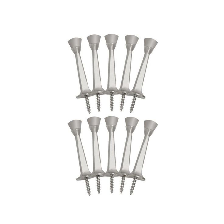 3 in. Satin Nickel Rigid Door Stop Value Pack (10 per Pack)