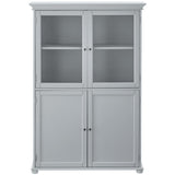 Hampton Harbor 36 in. W x 14 in. D x 52-1/2 in. H Linen Cabinet in White - Super Arbor
