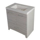 Stancliff 31 in. W x 19 in. D Bathroom Vanity in Elm Sky with Cultured Marble Vanity Top in White with White Sink