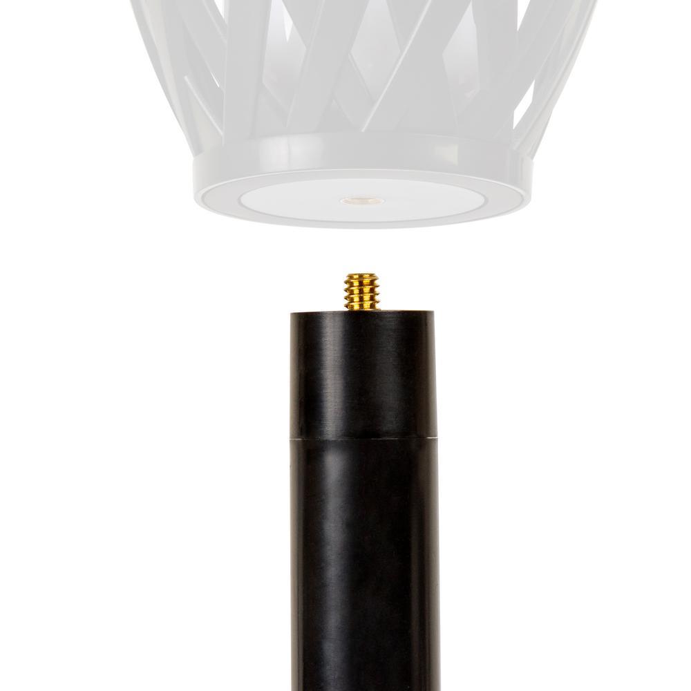 TikiTunes Black Bluetooth Speaker with LED Atmospheric Lighting Effect Bundle & Adjustable 40 in. Pole and Ground Stake - Super Arbor