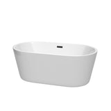 Carissa 5 ft. Acrylic Flatbottom Non-Whirlpool Bathtub in White with Brushed Nickel Trim - Super Arbor