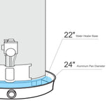 24 in. Aluminum Water Heater Drain Pan - Super Arbor