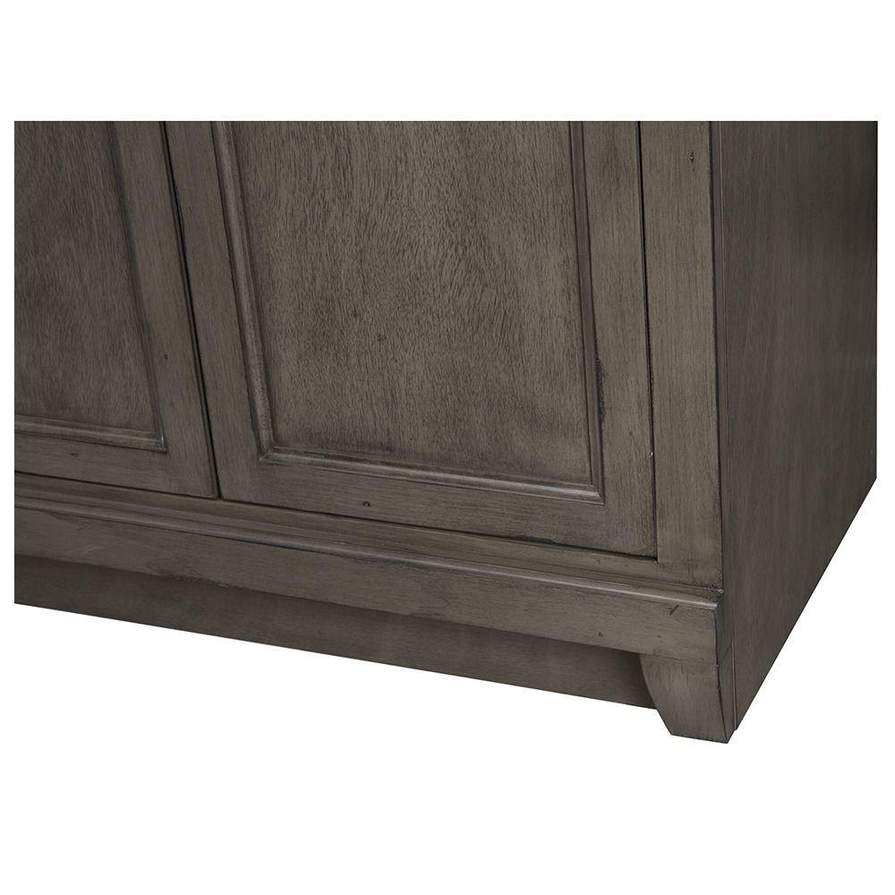 Naples 48 in. W Bath Vanity Cabinet Only in Distressed Grey with Right Hand Drawers - Super Arbor