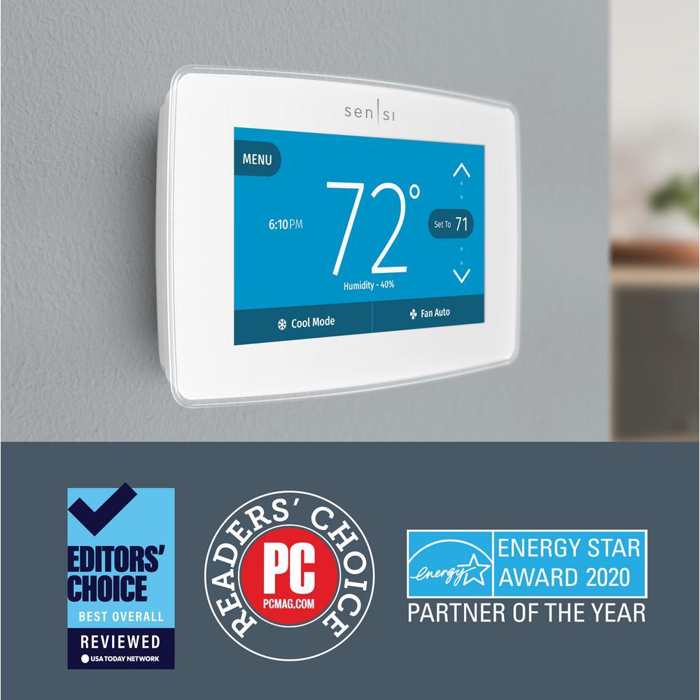 Emerson Sensi Touch Wi-Fi Smart Thermostat with Touchscreen Color Display, C-Wire Required - Super Arbor