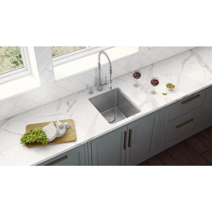 15 in. Single Bowl Undermount Stainless Steel Bar Prep Kitchen Sink