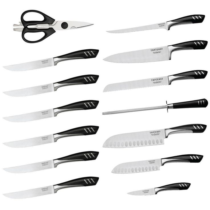 15-Piece Stainless Steel Knife Set