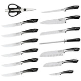 15-Piece Stainless Steel Knife Set