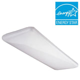 4-Light White Cloud Fixture Fluorescent Steel Ceiling Fixture with White Euro-Style Acrylic Lens - Super Arbor