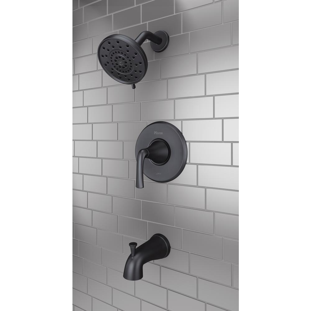 Ladera Single-Handle 3-Spray Tub and Shower Faucet in Matte Black (Valve Included) - Super Arbor