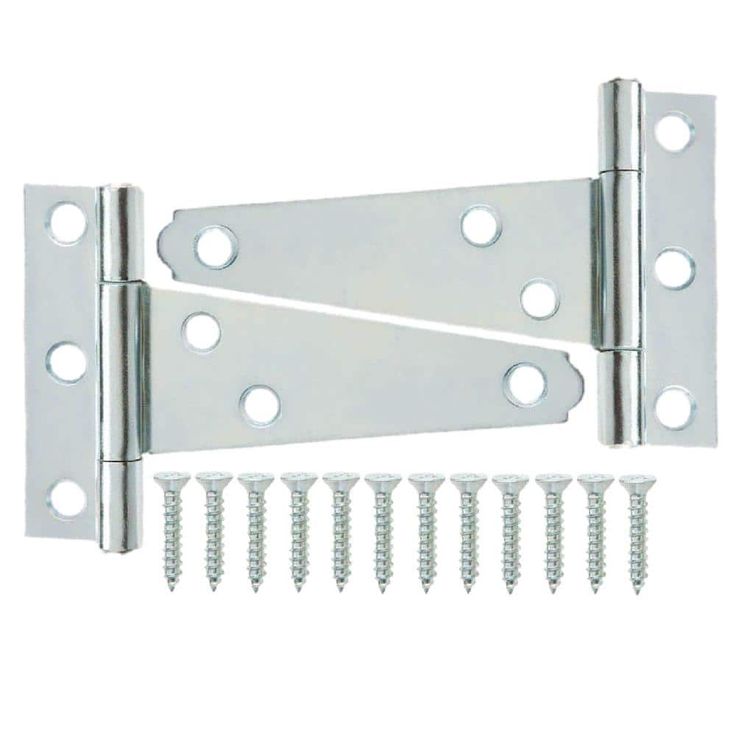Everbilt 3 in. Zinc-Plated Gate Tee Hinge (2-Pack)