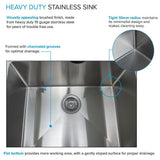 All-in-One 29 in. x 25.5 in. Stainless Steel Quartz Undermount Laundry/Utility Sink and Cabinet with Faucet in White - Super Arbor