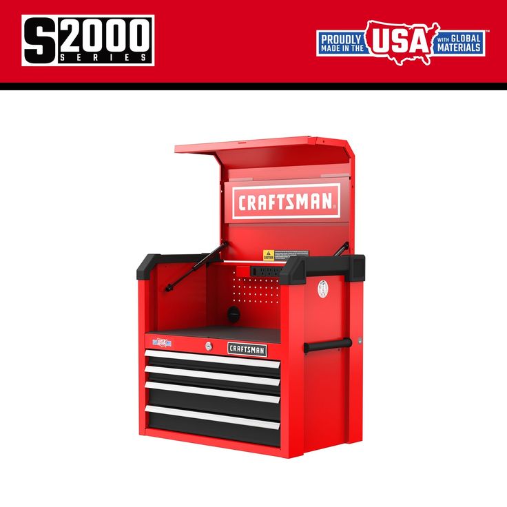 CRAFTSMAN 2000 Series 26-in W x 24.7-in H 4-Drawer Steel Tool Chest (Red)