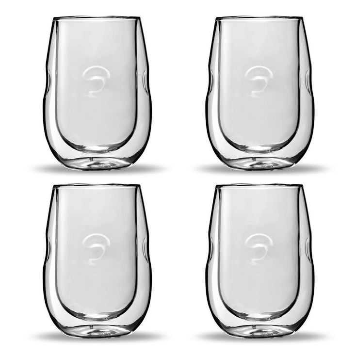 Moderna Artisan Series Double Wall Insulated Wine and Beverage Glasses (Set of 4)