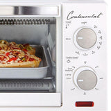 1000 W 4-Slice White Toaster Oven with 60 Minute Timer