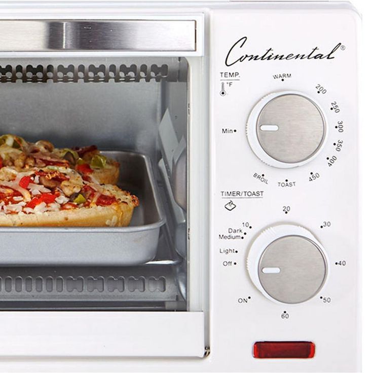 1000 W 4-Slice White Toaster Oven with 60 Minute Timer