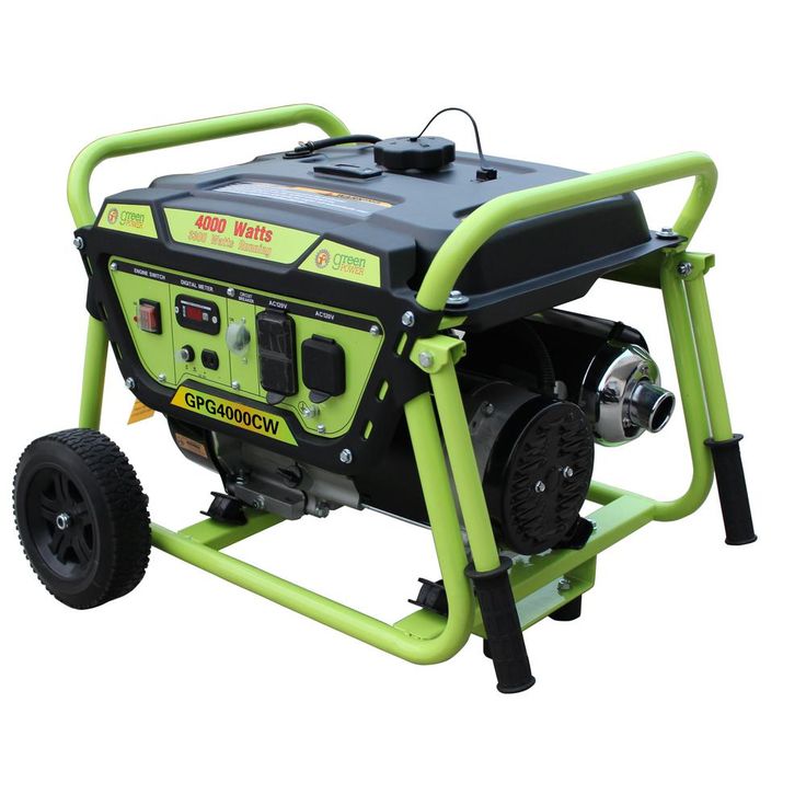 Green-Power 3,300-Watt Gasoline Powered Manual Start Portable Generator, CARB Approved