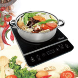 1800W Single Burner 13 in. Black Hot Plate with Temperature Controls