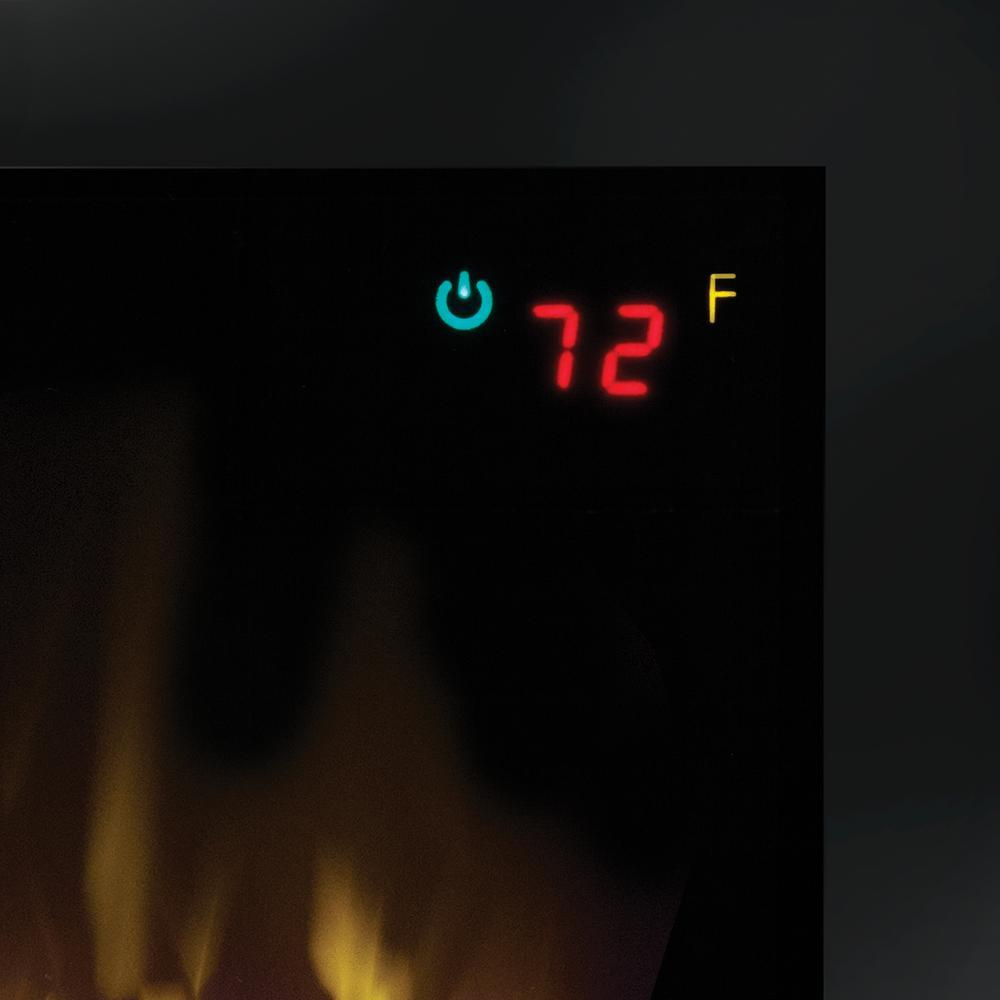 42 in. Infrared Wall Mount Electric Fireplace in Black - Super Arbor