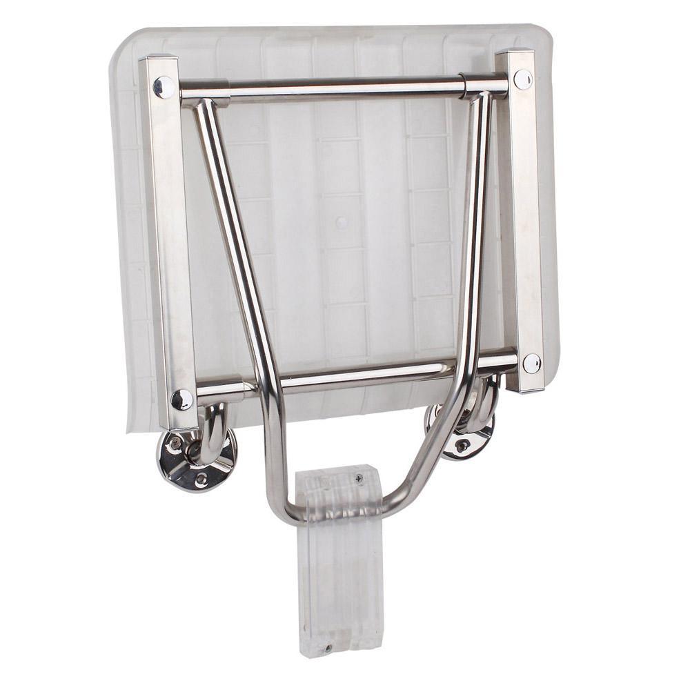 13.125 in. x 15 in. Plastic Folding Shower Seat in Chrome - Super Arbor