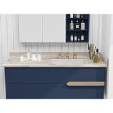 61 in. x 24 in. x 1 in. Acacia Vanity Top with Backsplash, Organic White - Super Arbor