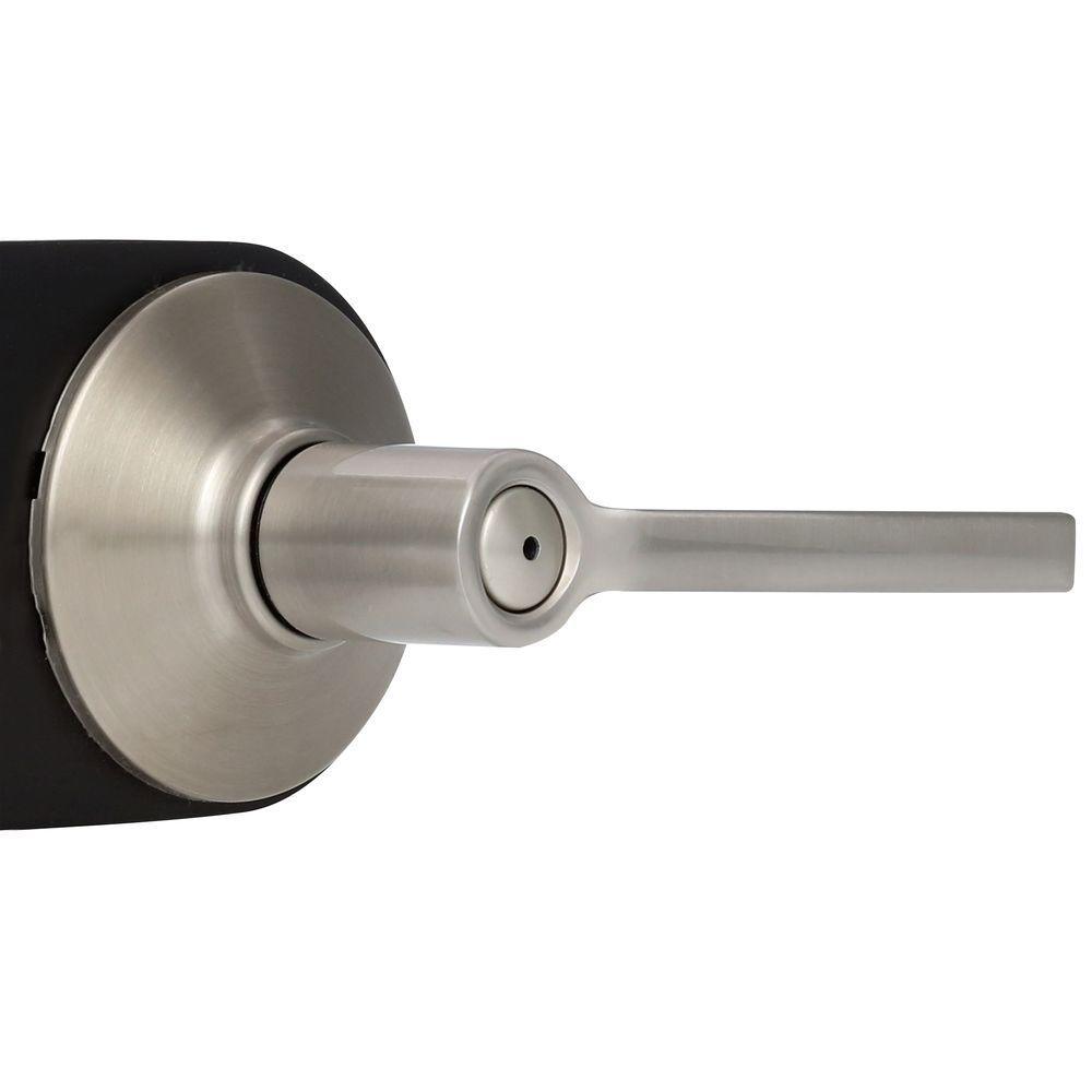 Latitude Satin Nickel Privacy Bed/Bath Door Lever (4-Pack) - Super Arbor