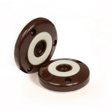 2 in. Round Chocolate Brown Furniture Feet Floor Protectors with Non Slip Rubber Grip (Set of 4 ) - Super Arbor