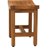 Patented 18 in. Sumba Lotus Teak Shower Bench - Super Arbor