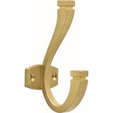 Warm Industrial 5 in. Brushed Brass Coat Hook