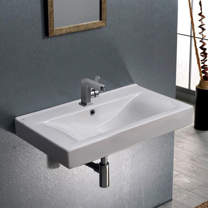 Nameeks Mona Wall Mounted Bathroom Sink in White