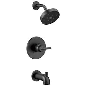 Delta Trinsic Matte Black 1-Handle Bathtub and Shower Faucet