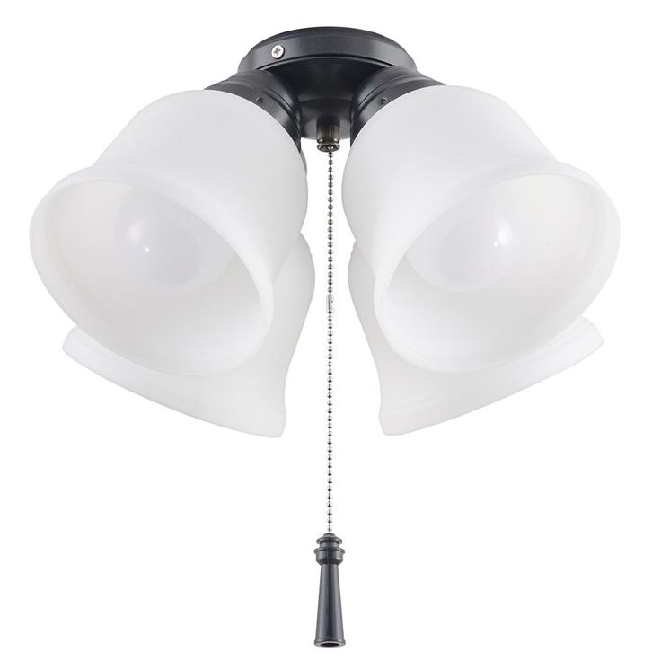 Gazelle 4-Light LED Matte White Universal Ceiling Fan Light Kit