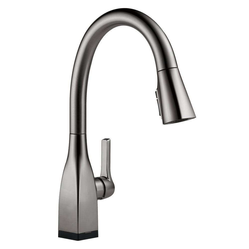 Mateo Single-Handle Pull-Down Sprayer Kitchen Faucet with ShieldSpray Technology in Arctic Stainless - Super Arbor