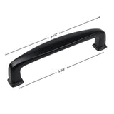 3-3/4 in. Matte Black Deco Cabinet Pulls (10-Pack) - Super Arbor