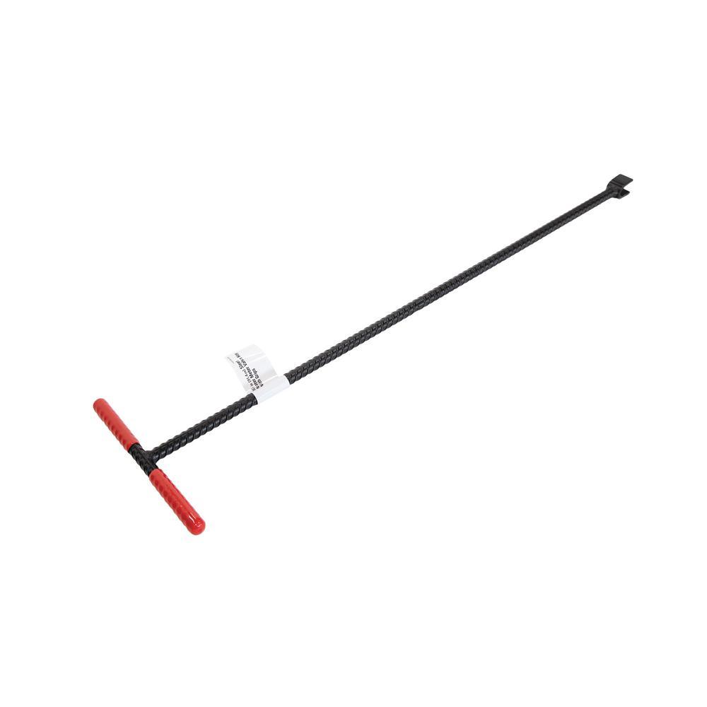36 in. Solid Steel Water Meter Valve Key with Grips - Super Arbor