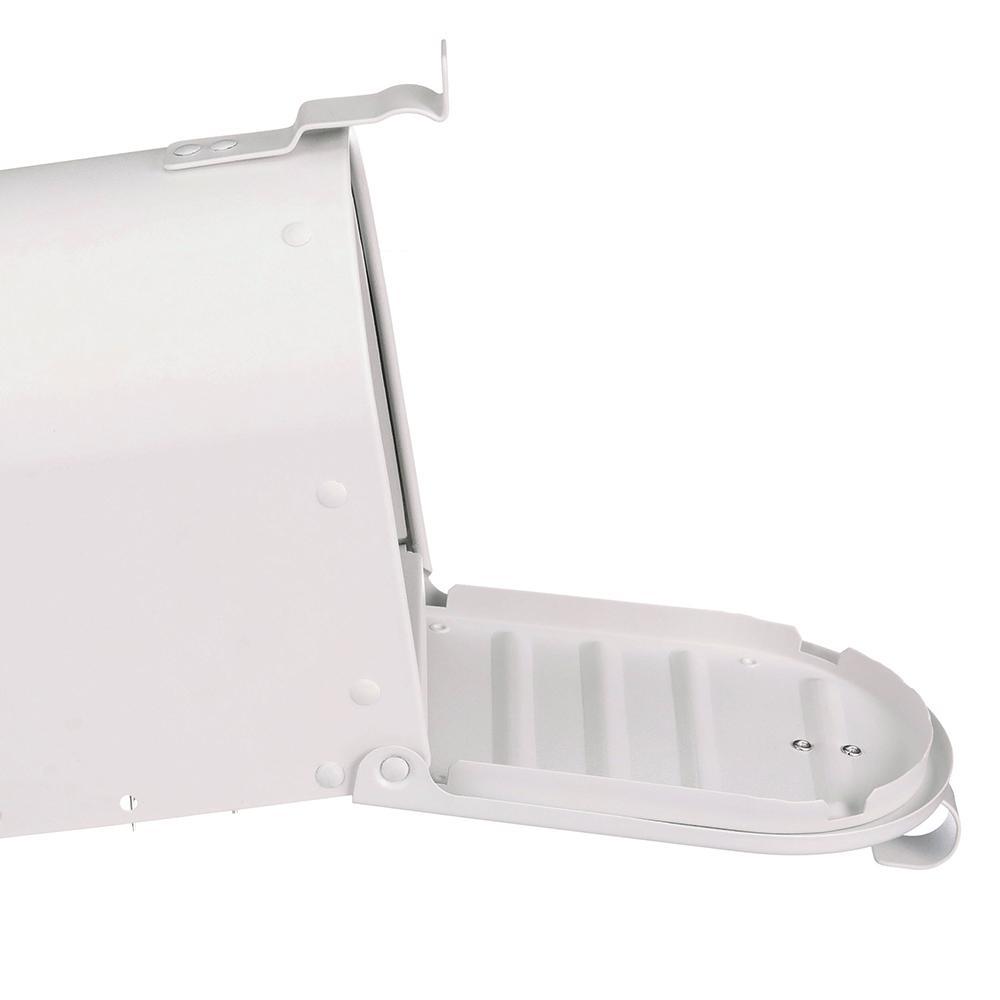 Admiral Medium, Aluminum, Post-Mount Mailbox, Textured White - Super Arbor