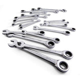 SAE/Metric Combination Ratcheting Wrench Set (20-Piece) - Super Arbor