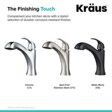 Kraus Oren Chrome 1-Handle Deck-Mount Pull-Out Handle Kitchen Faucet
