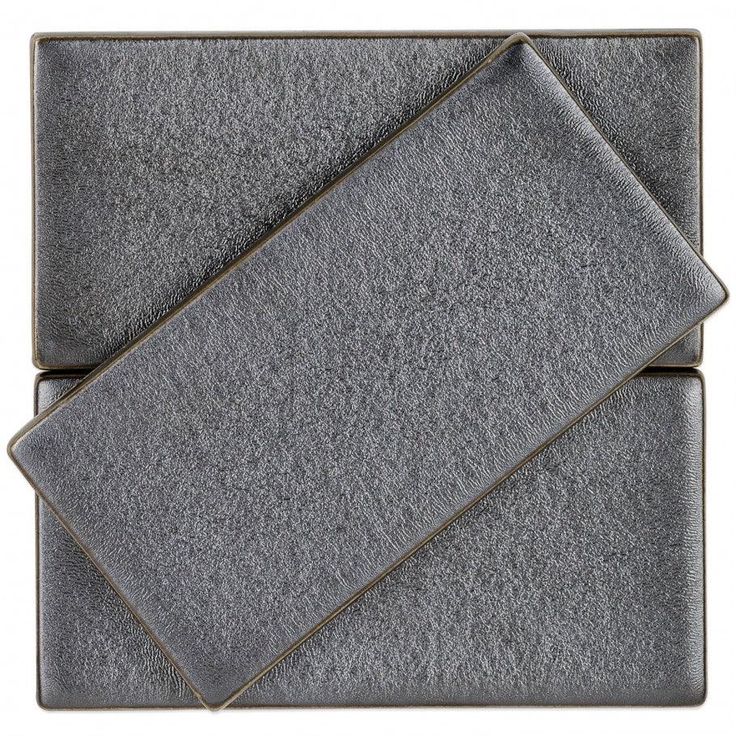 Divine Gunmetal 3 in. x 6 in. Polished Ceramic Subway Tile (32 Pieces, 4 Sq. Ft. / Case)