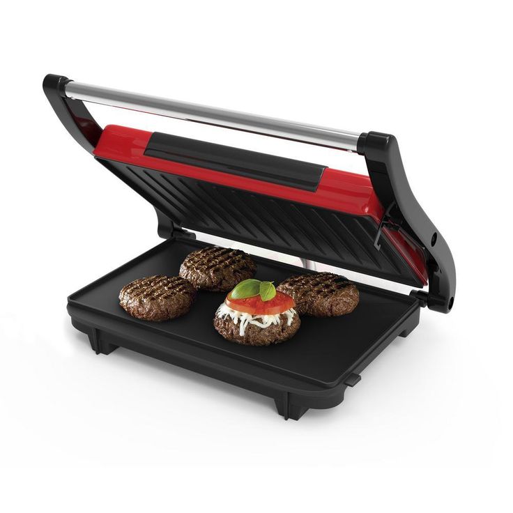 760 W Red Non-Stick Panini Press