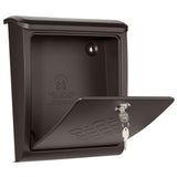 Bordeaux Locking Rubbed Bronze Wall Mount Mailbox - Super Arbor