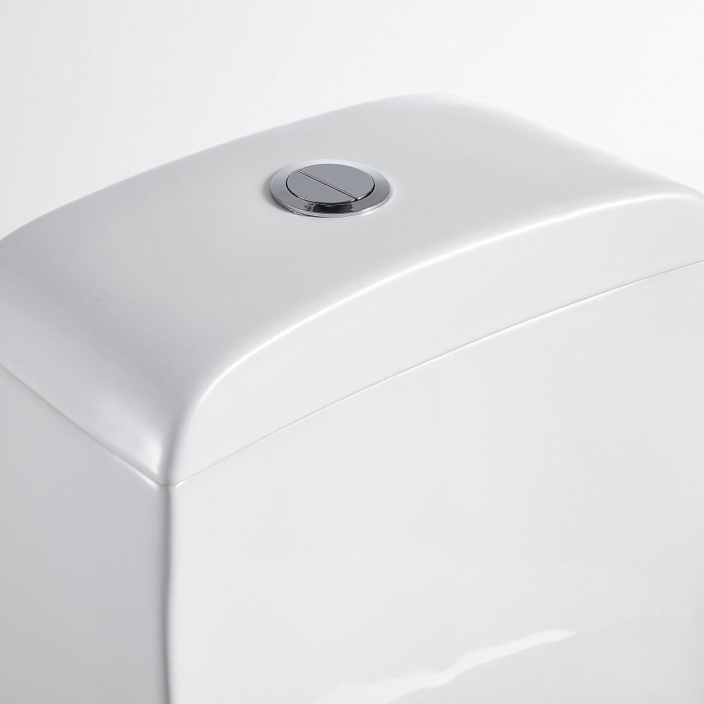 1-Piece 1.28 GPF Dual Flush High Efficiency Elongated Toilet in White, Seat Included - Super Arbor