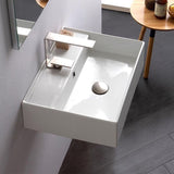 Nameeks Teorema Wall Mounted Bathroom Sink in White