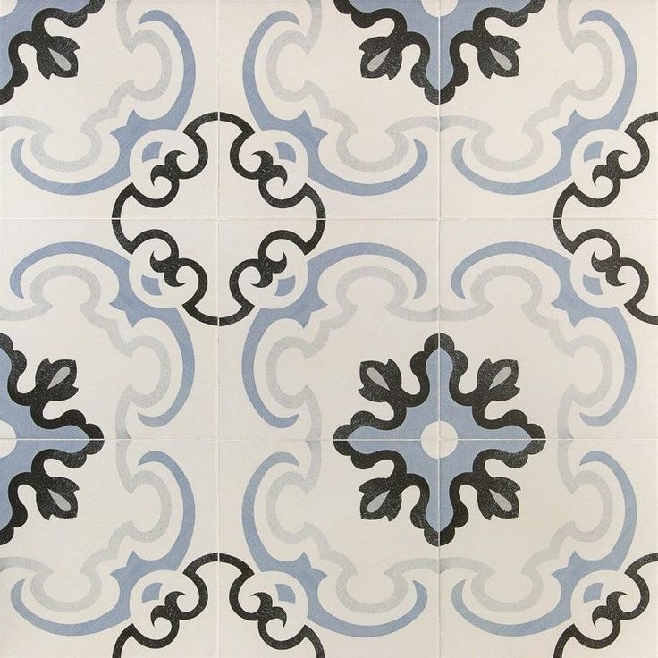 Met Beige Encaustic 9x9 Glazed Porcelain Tile