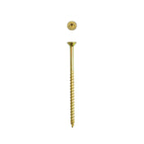 #10 x 3-1/2 in. T-Star Plus Drive Flat Head Partial Thread Yellow Zinc Coated Multi-Material Screw (57 per Box) - Super Arbor