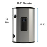 15 Gal. 10-Year 1440-Watt Electric Point of Use Water Heater with Durable 316 l Stainless Steel Tank - Super Arbor