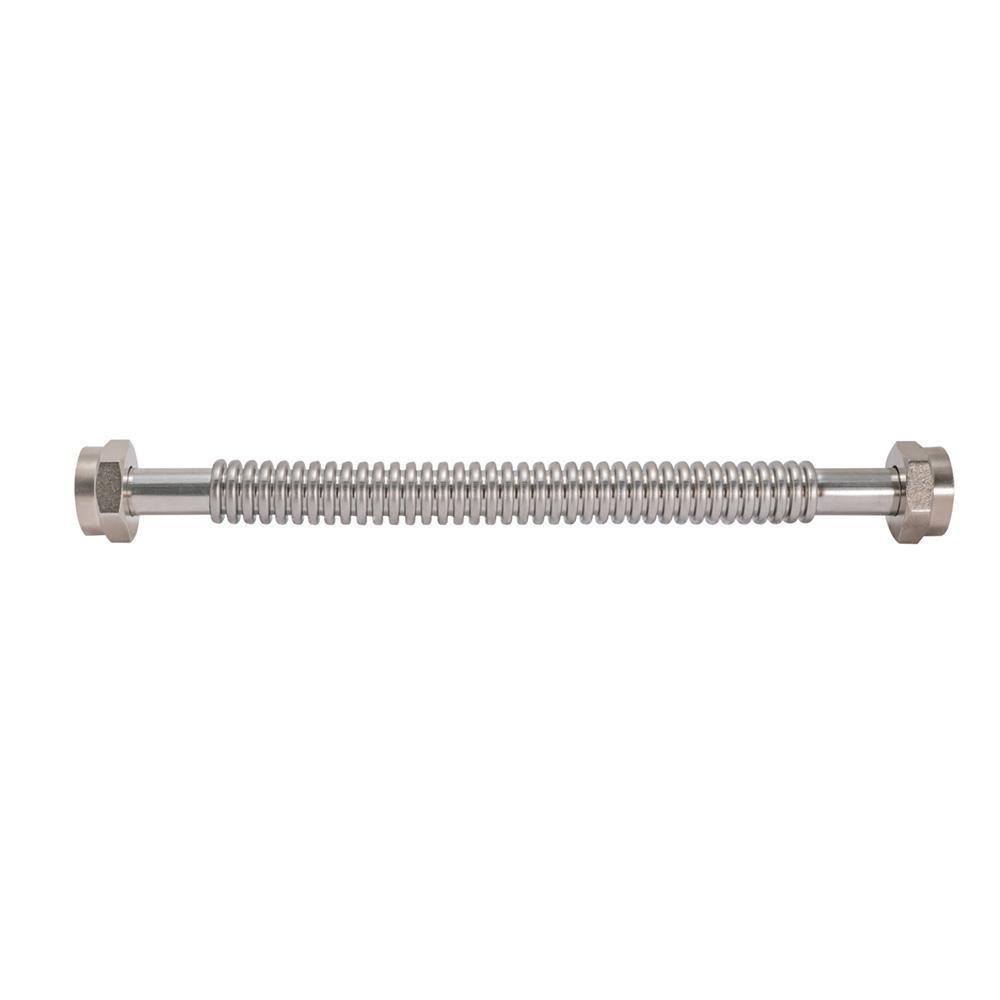 1 in. FIP x 1 in. FIP x 24 in. Corrugated Stainless Steel Water Heater Connector