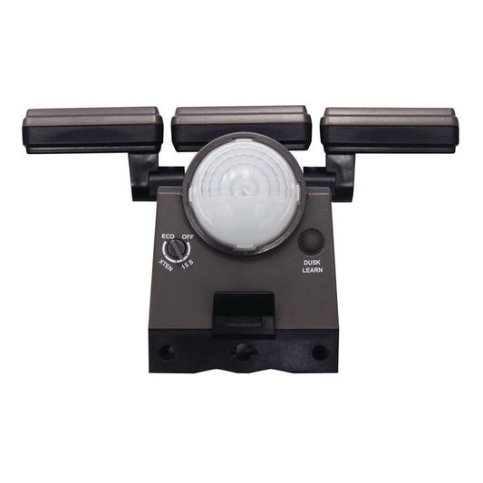 Defiant 1000 Lumen 180- Degree Outdoor Bronze LED Battery Motion Activated Outdoor Flood Light