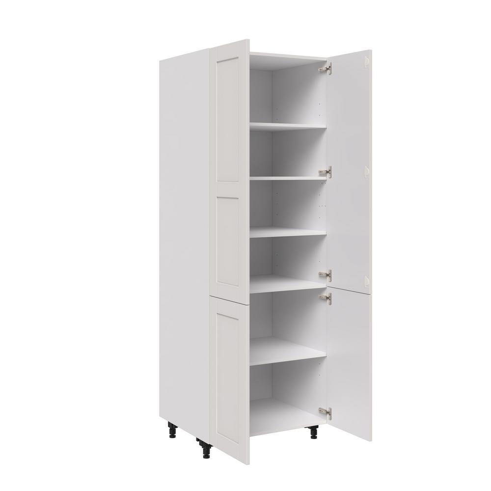 Shaker Assembled 30 in. x 84.5 in. x 24 in. Pantry Cabinet in Vanilla White - Super Arbor